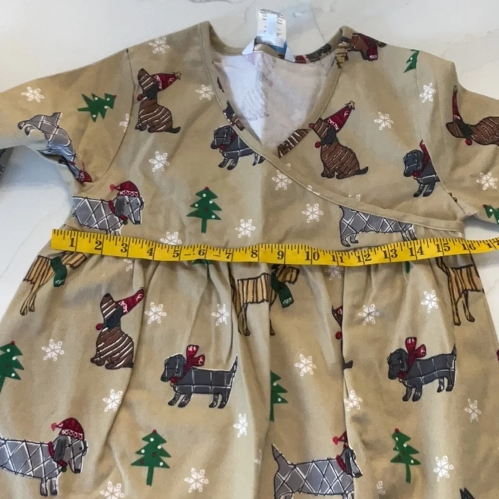 NWT Company Store Dapper Dogs Christmas matching kids nightgown & dog pj